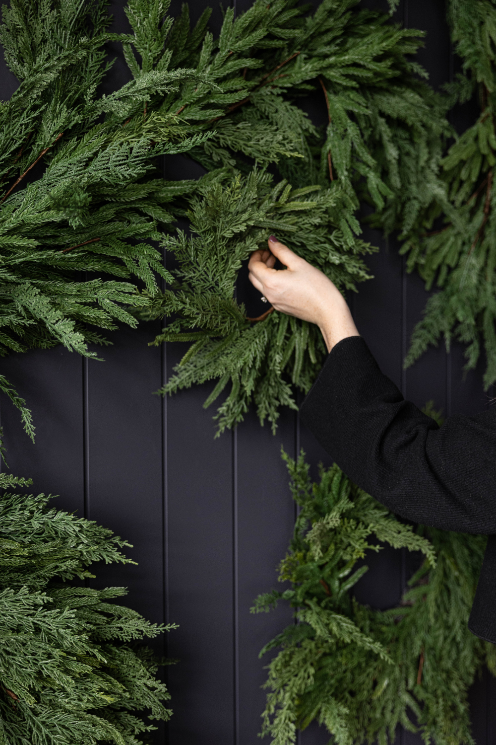 Norfolk + Cypress Mixed Real Touch Wreath - 24"