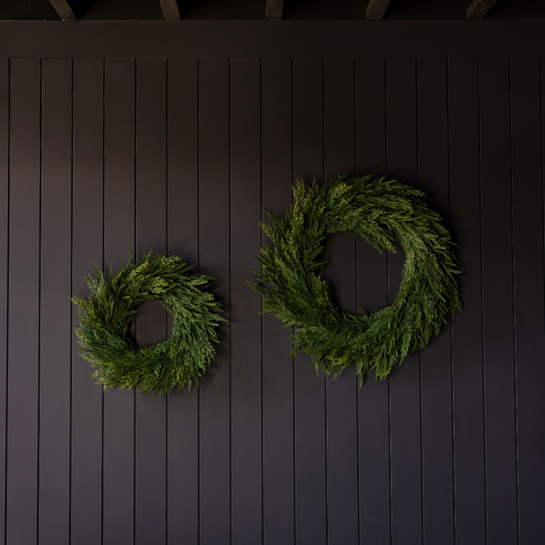 Norfolk + Cypress Mixed Real Touch Wreath - 24"